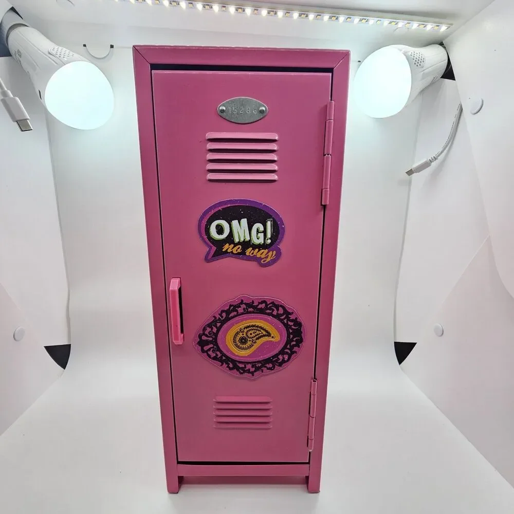Schylling Girl Talk Locker Playset Pink Metal Magnet Stickers NIB